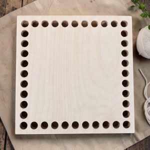 Square Wooden Crochet Basket Base | 6x6 Inches | 10mm Holes