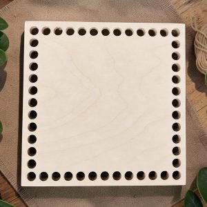 Square Wooden Crochet Basket Base | 7 x 7 Inches | 10mm Holes