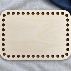 Wooden Crochet Base | Round Rectangle Shape | 8x6 inches with 10mm holes