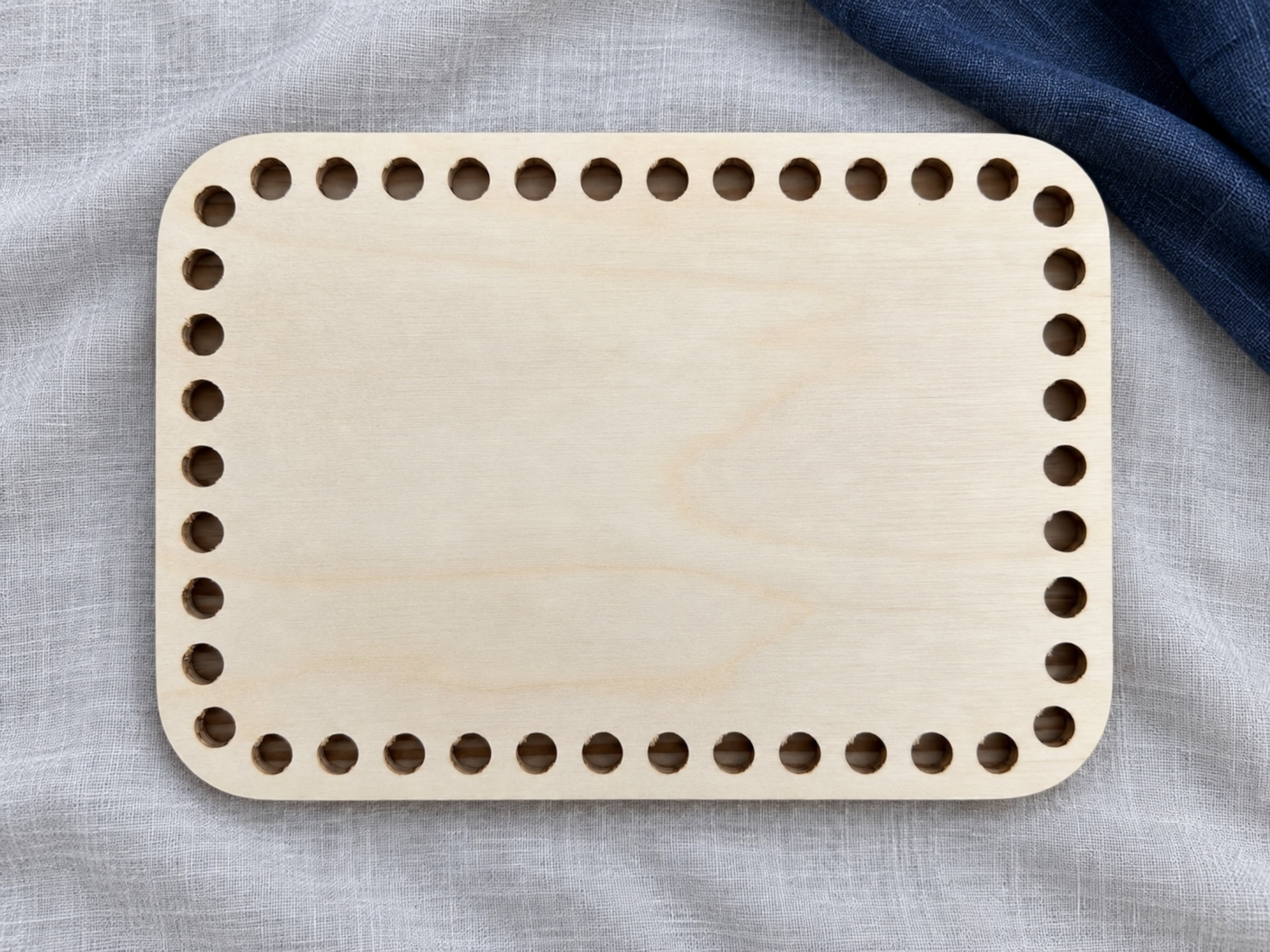 Wooden Crochet Base | Round Rectangle Shape | 8x6 inches with 10mm holes